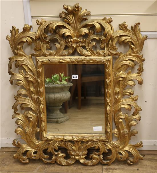 A Florentine style gilt wall mirror W.80cm